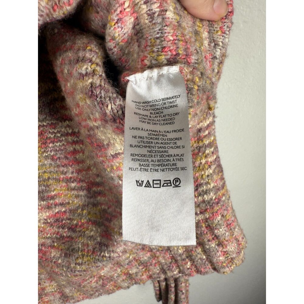 Anthropologie Pilcro Pink Rainbow Cropped Sweater Womens Sz S Oversized Boxy - Picture 6 of 9
